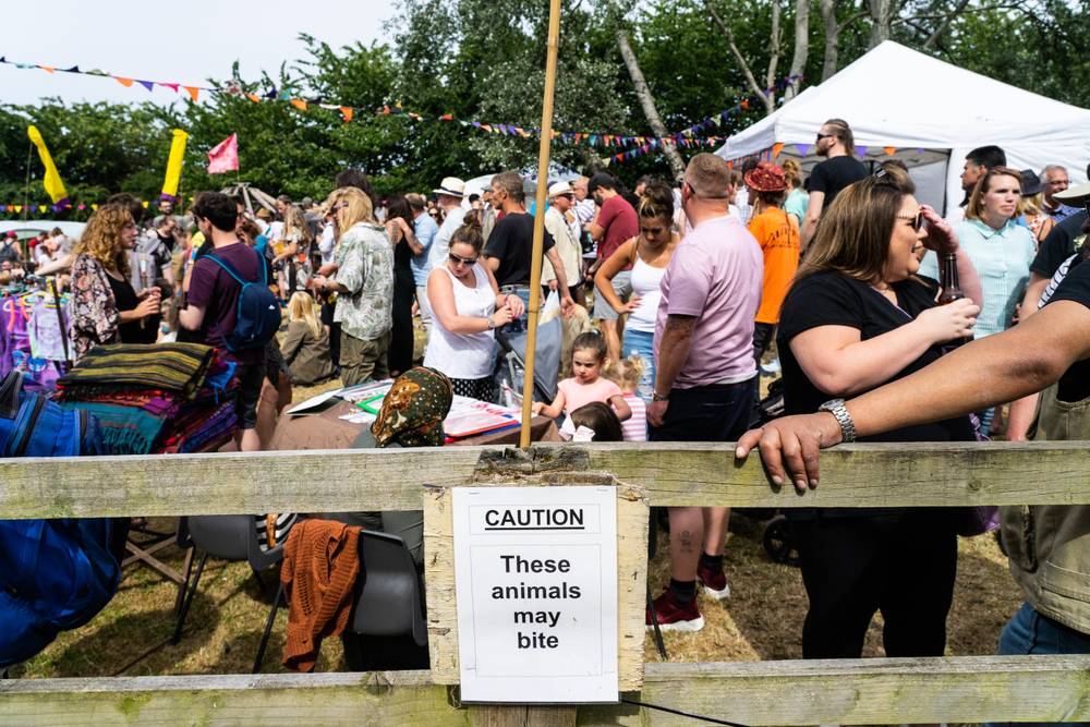 People celebrating at Heeley City Farm